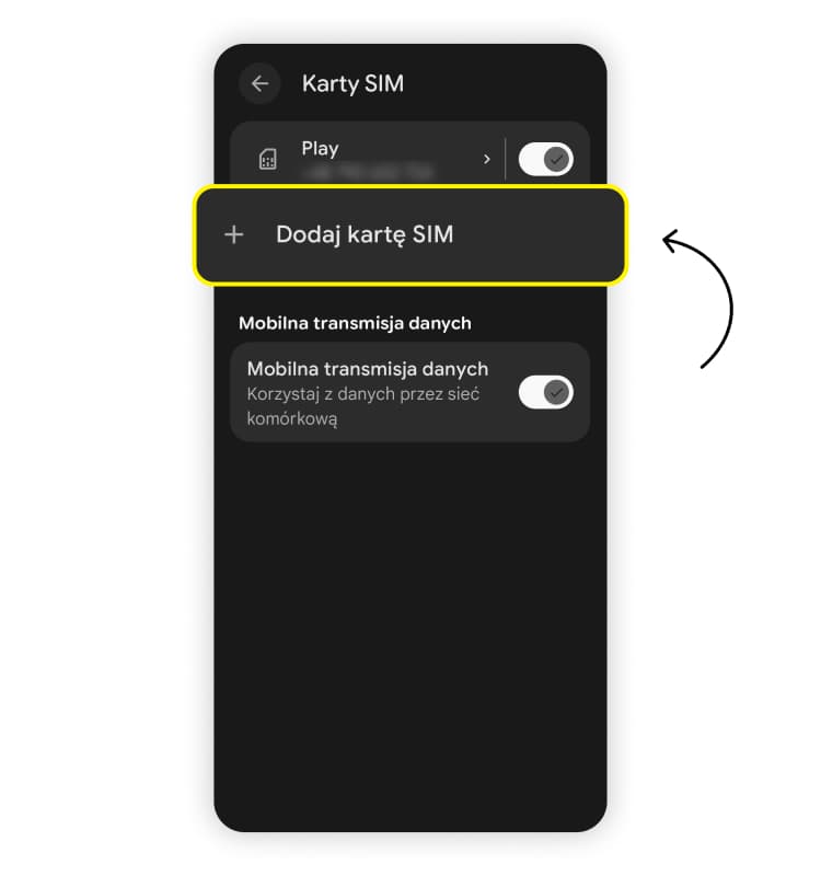 Konwersja karty SIM na ESIMSamsung: krok 3
