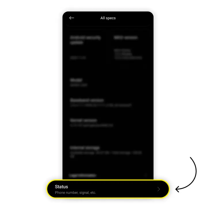 How to find the ICCID on an Android Step 3