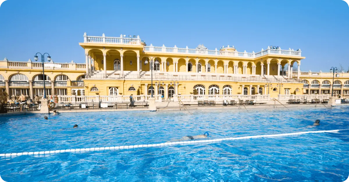 Thermal baths in Budapest, Hungary.