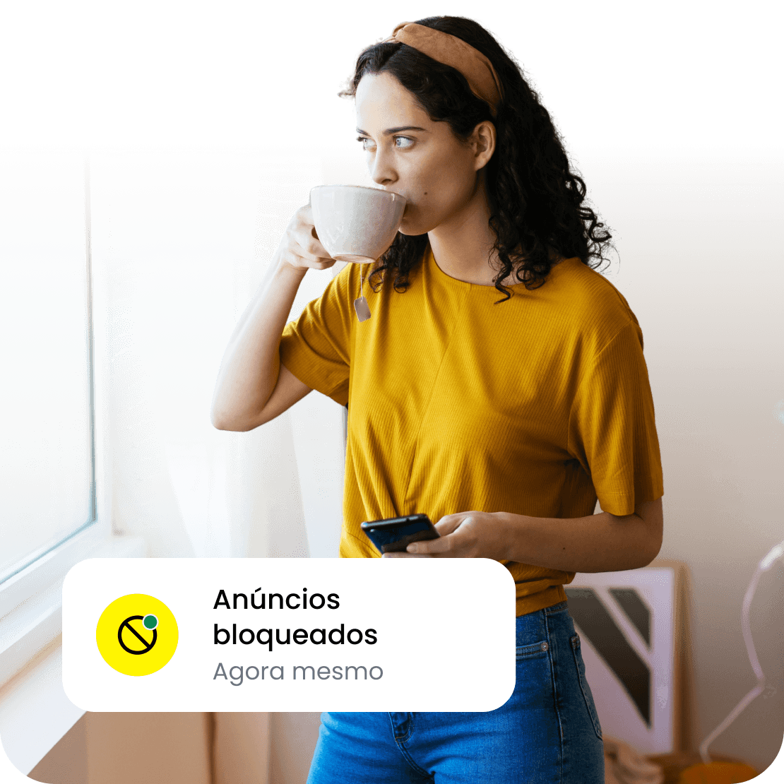 A funcionalidade de bloqueio de anúncios do Saily ajuda a reduzir os anúncios online intrusivos.