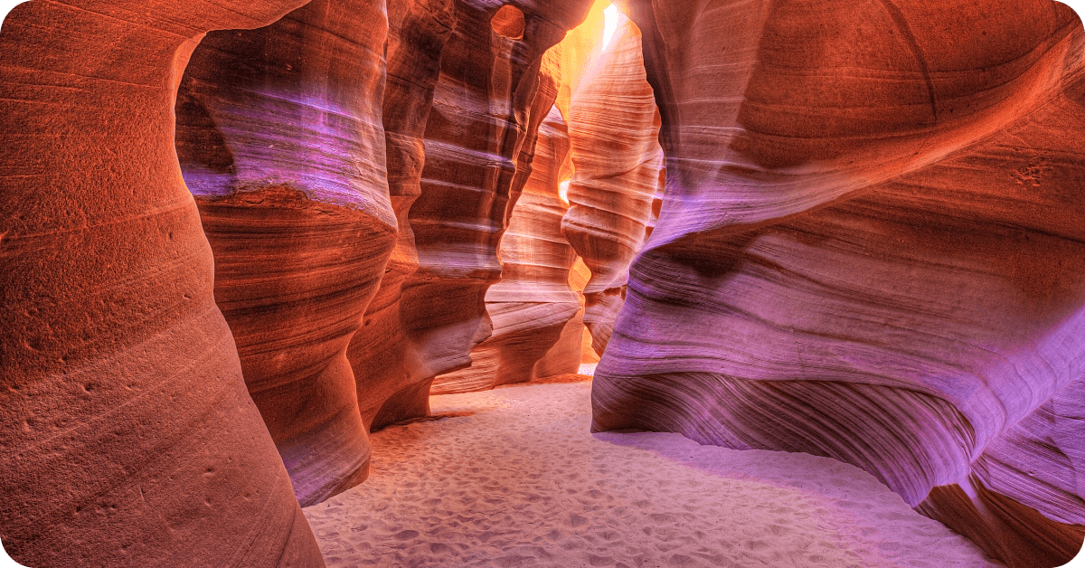 A canyon in Antelope Canyon, Arizona