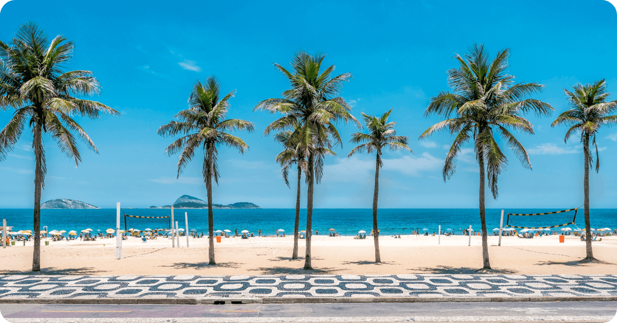 Ipanema Beach in Rio de Janeiro.