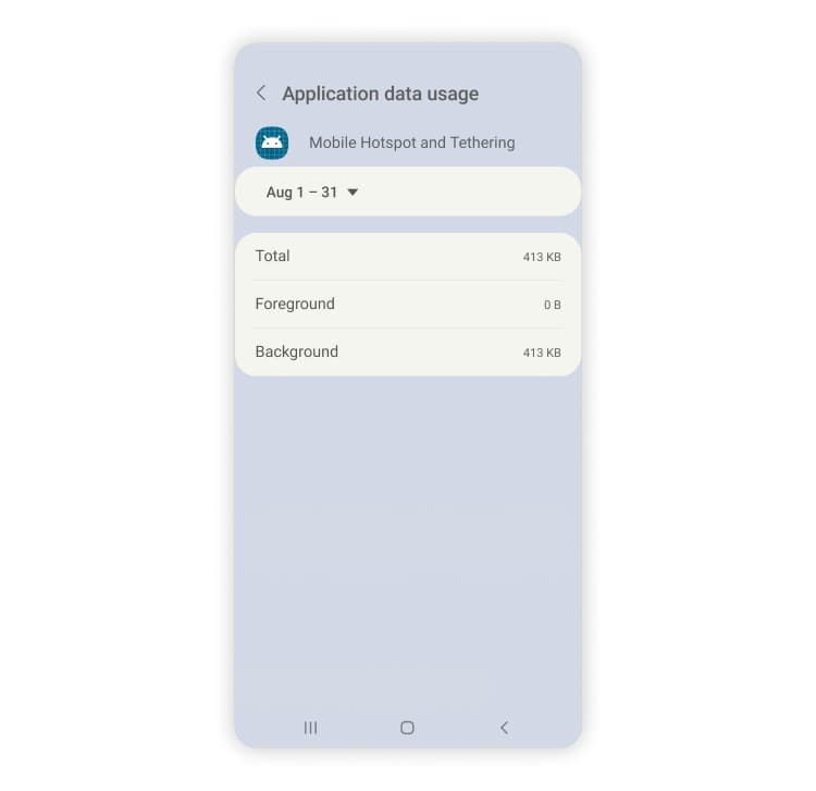 check hotspot usage: step 4