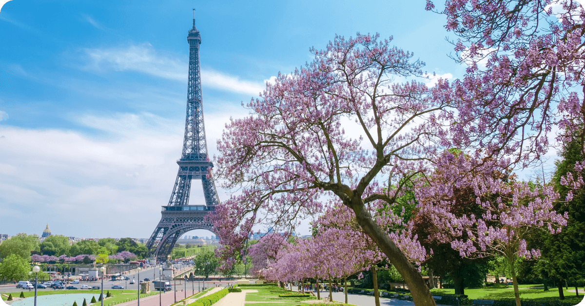 Paris, France during spring.