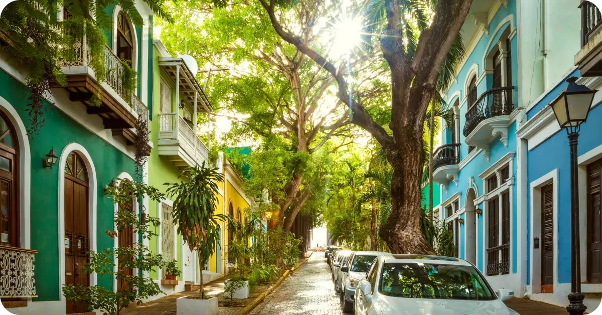 Colorful houses in Puerto Rico
