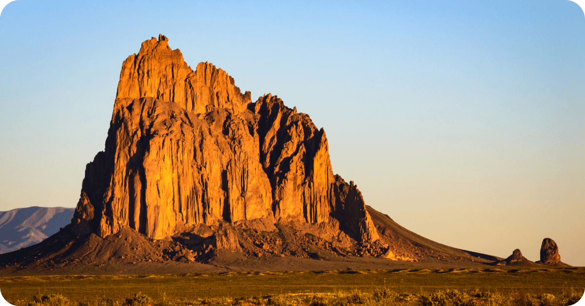 A view of Ship Rock in New Mexico