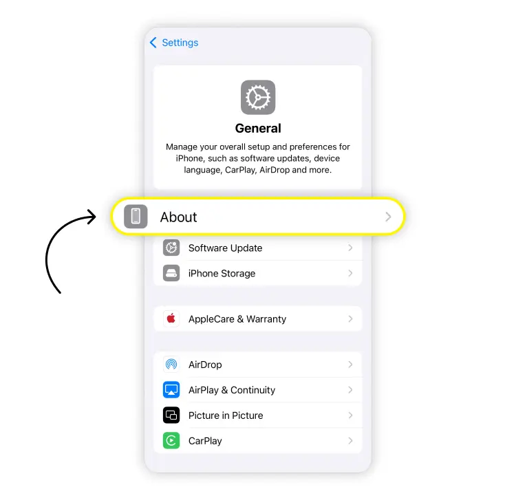 How to find the ICCID on an iPhone Step 3