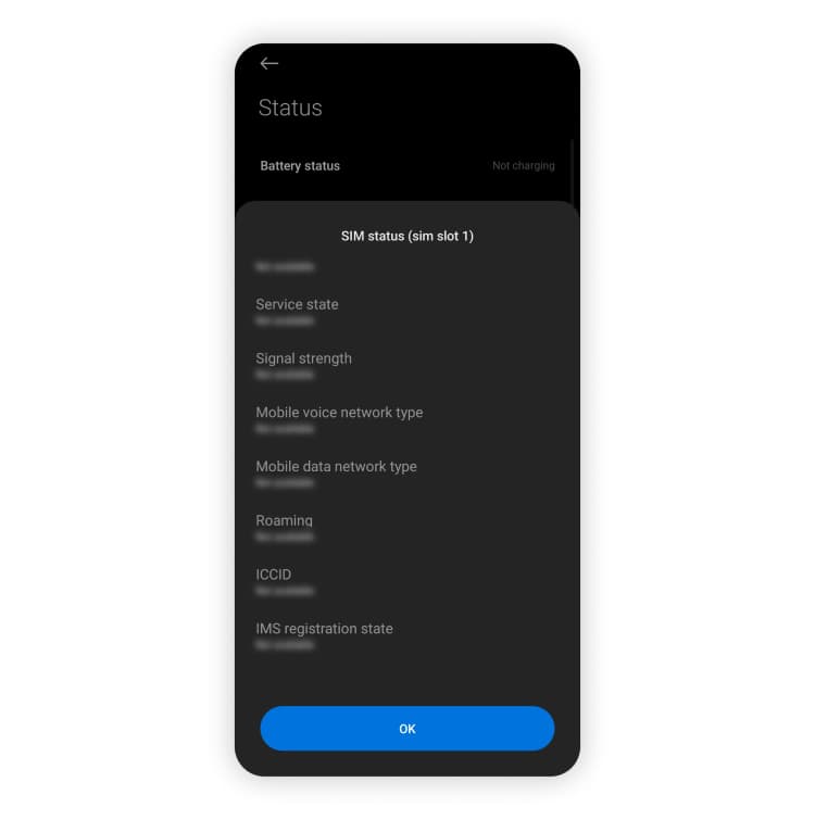 check information on sim android: step 4