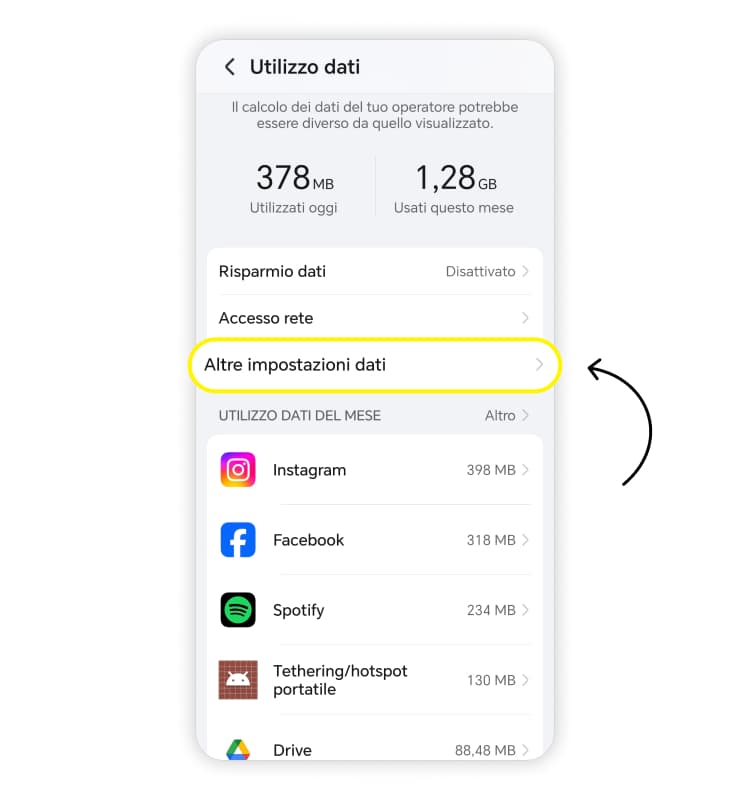 limitare l'utilizzo dell'hotspot: passaggio 5