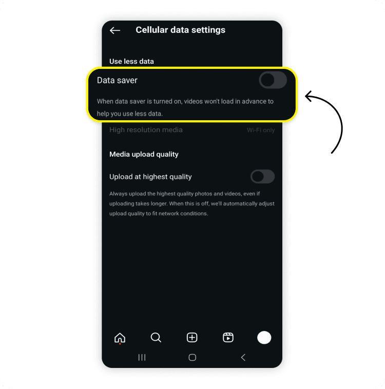 データセーバーモードを有効にする方法。ステップ2。