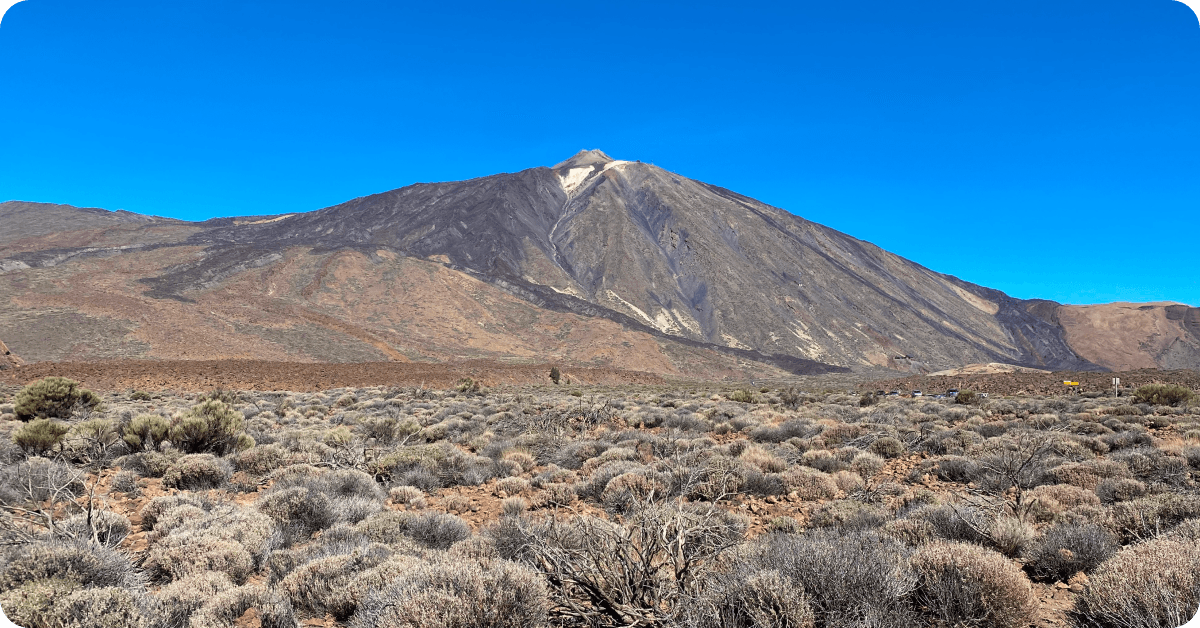 A view of Mount Teide from Teide National Park, Tenerife