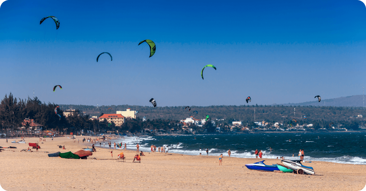 Sandy beach in Hoi An