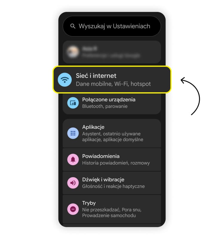 Konwersja karty SIM na ESIMSamsung: krok 1