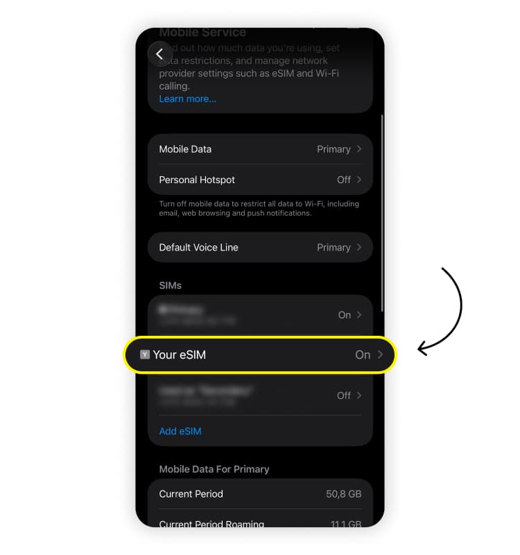 How to reset an eSIM on iPhone: Step 3