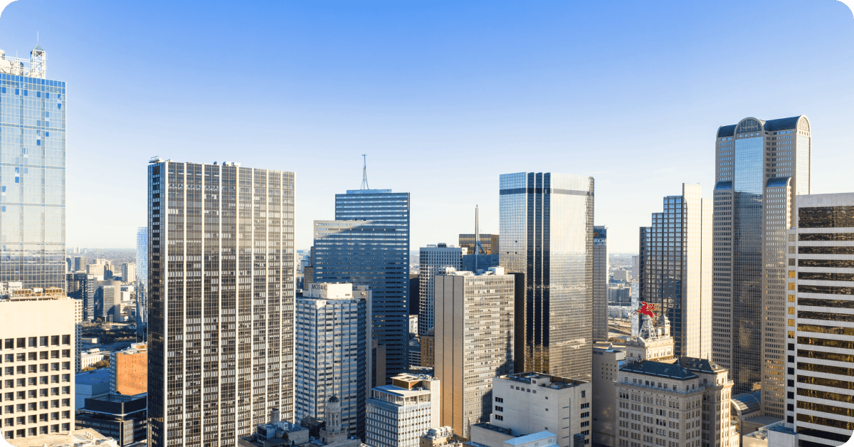 Downtown area of Dallas
