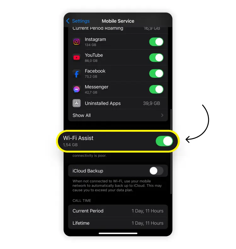 How to use less mobile data on your iPhone: step 2