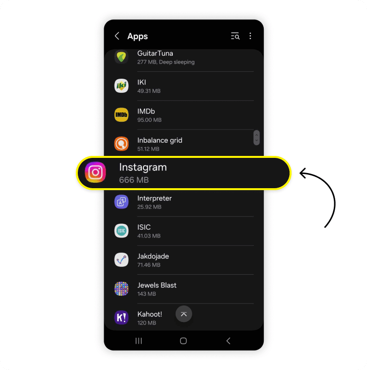 AndroidでInstagramの通信量を確認する方法、パート2。