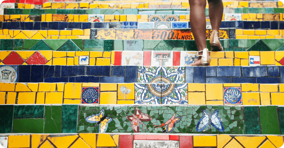 Escadaria Selarón in Rio de Janeiro.