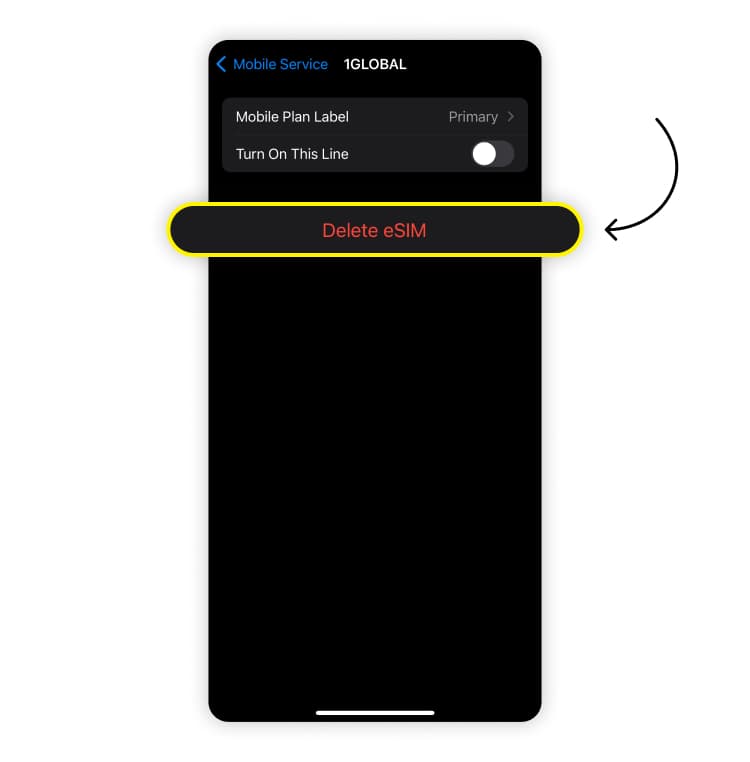 transfer an esim to android: step 4