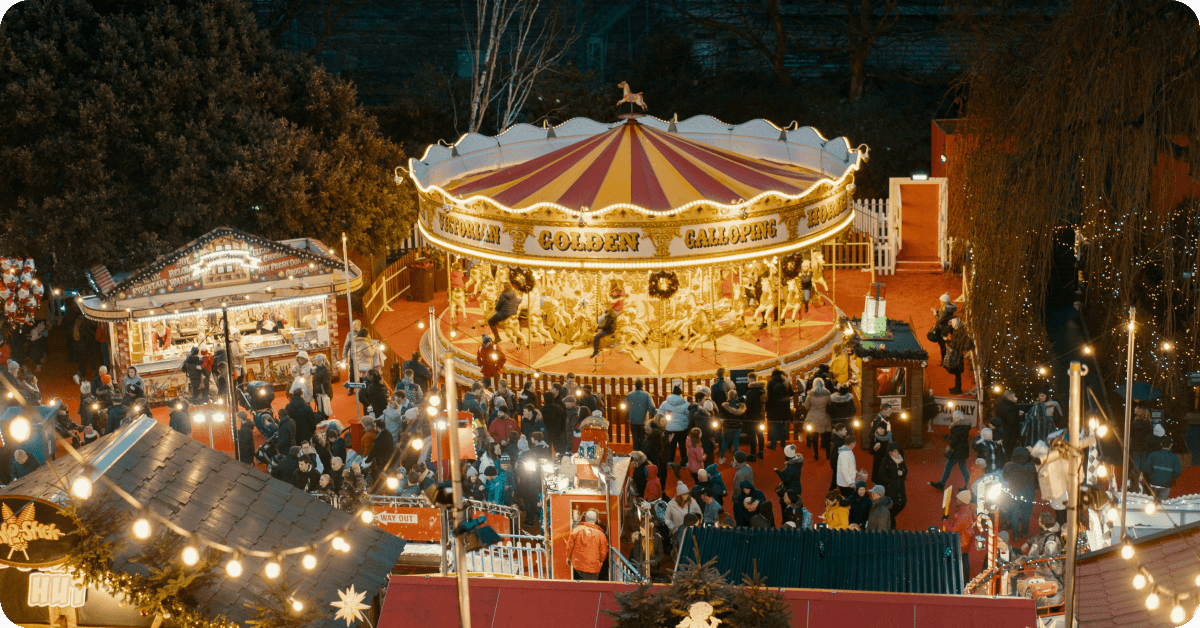 The Edinburgh Christmas Market in Scotland, the United Kingdom
