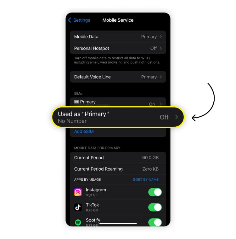 transfer an esim to android: step 3