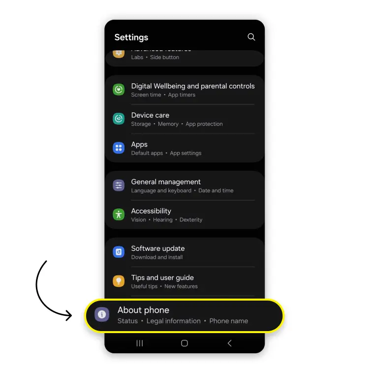 how to find imei number: step 1
