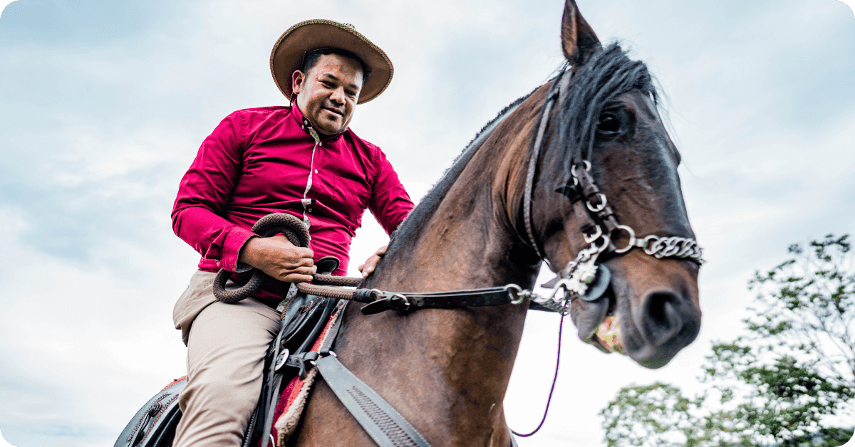 Charrería event with horses at a Lienzo Charro