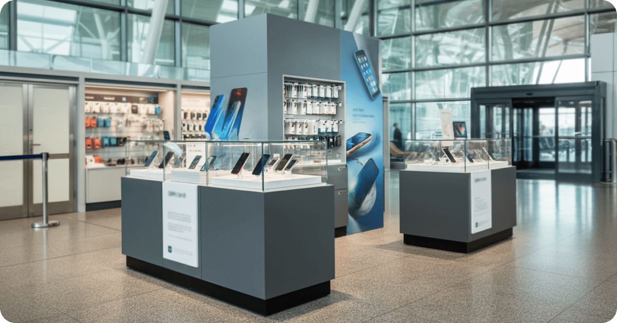 A Canadian SIM card kiosk at the airport.